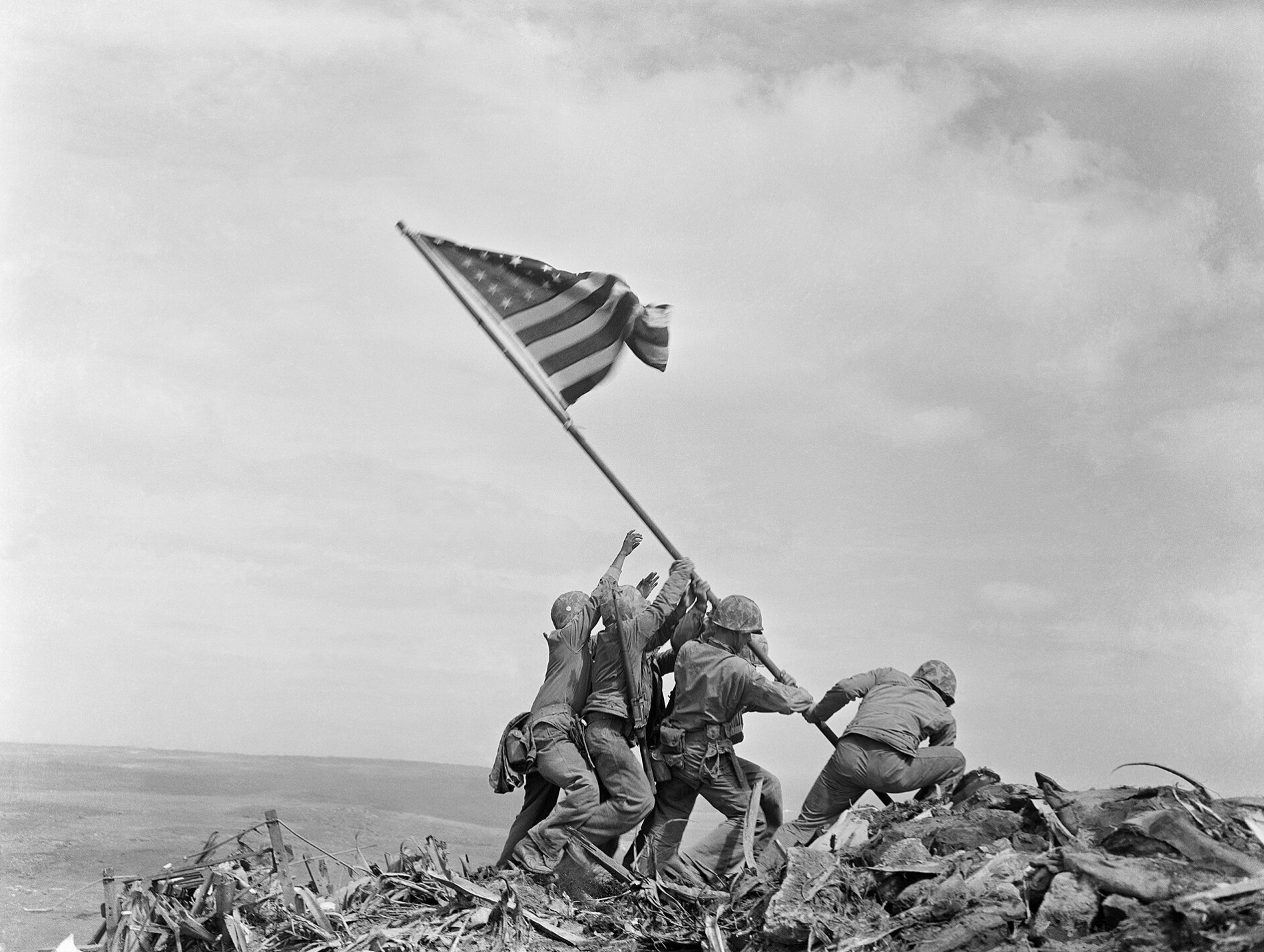 Raising the Flag on Iwo Jima, by Joe Rosenthal of the Associated Press 